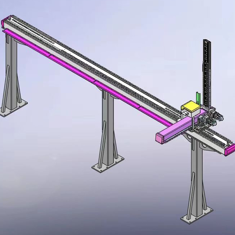 XY桁架机械手搬运码垛机器人重型齿轮齿条模组滑台地轨直线导轨-图1