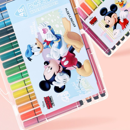 Дисней, акварель, треугольные мелки, детская милая ручка для школьников для рисования для друга, Дисней Микки Маус, можно стирать, 12 цветов, 48 цветов, 36 цветов, 24 цветов, 48 цветов