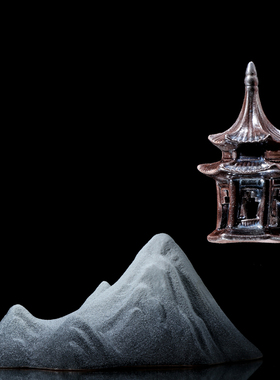 陶瓷假山水景小亭子微景观