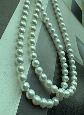 若有相见 天然淡水珍珠5.5mm正圆无暇完美珠光项链