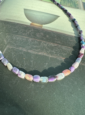 小浮光 天然老矿料舒俱徕随型小项链