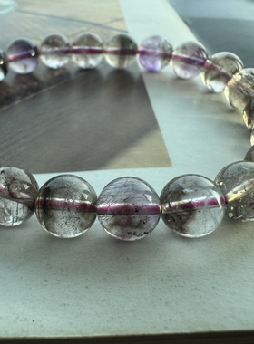 晨光 天然超七水晶8.5mm圆珠手串