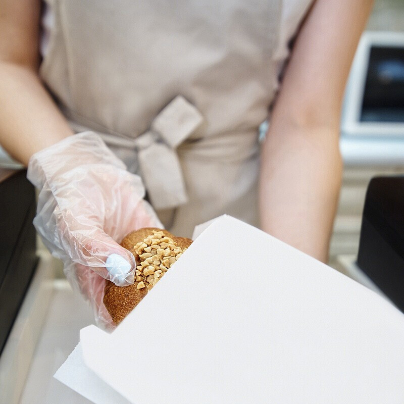 乌斯京一次性TPE手套200只加厚餐饮食品级厨房餐厅桌美容塑料薄膜