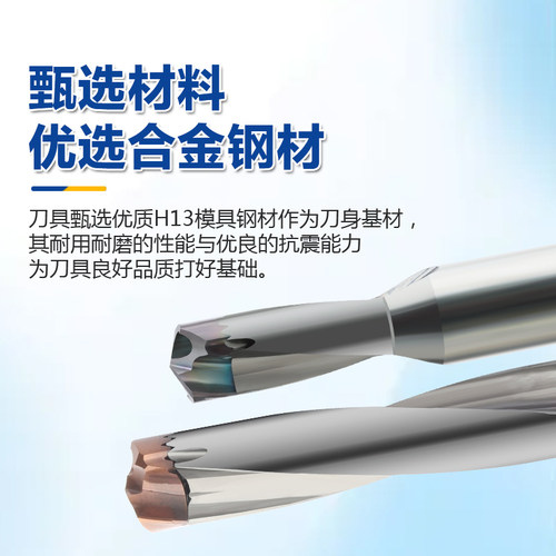 皇冠钻深孔钻头剑齿钻刀片内冷出水暴力钻U钻刀杆平替住友1.5倍径 - 图1
