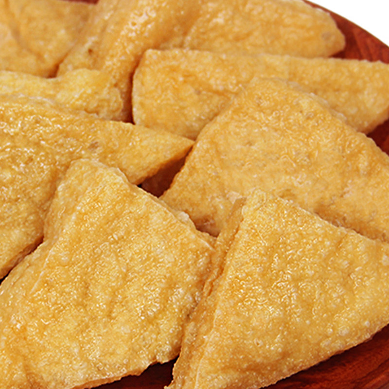 火宫殿三角豆腐500g半成品预制菜美食材小炒香煎油炸油豆腐干