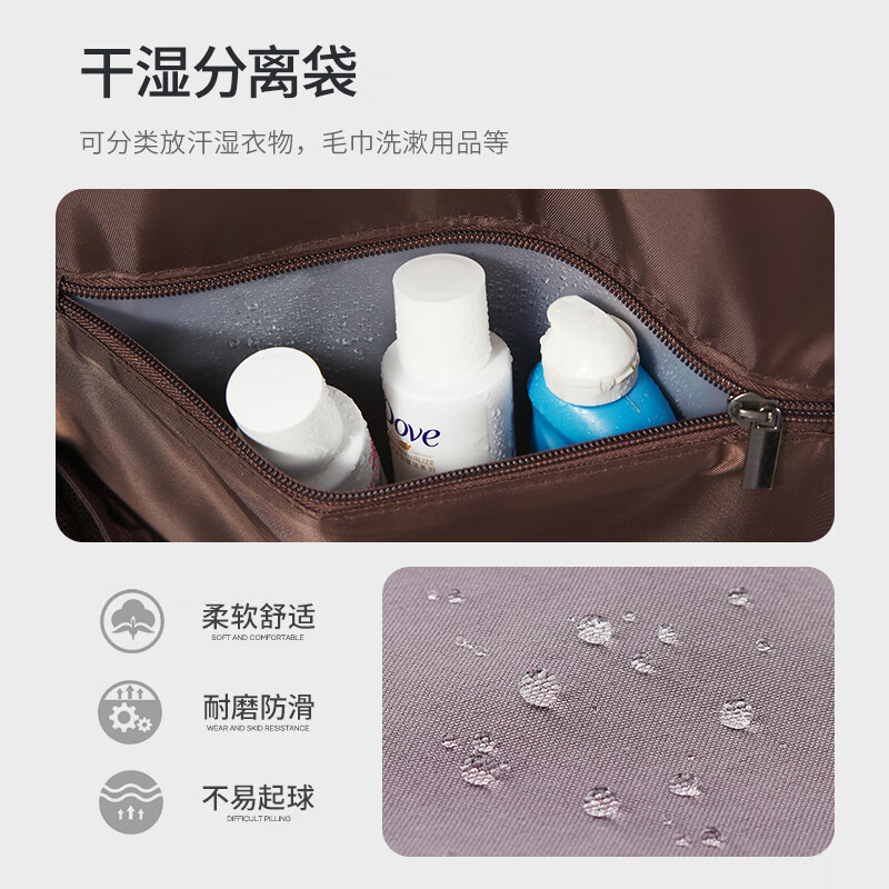 Landcase双肩包女复古背包轻便大容量书包短途旅游旅行包电脑包男 - 图2