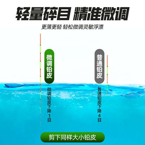 0.03cm超薄微调铅皮竞技精准小铅皮快速调漂散装小配件钓鱼 - 图1
