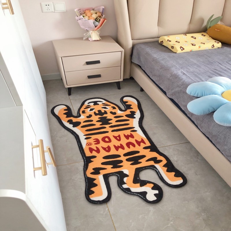 20AW Human Made Tiger Rug Large限定经典老虎虎皮图案居家地毯 - 图1