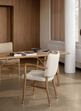 丹麦 Carl Hansen VLA61 实木餐椅单椅会客椅大师经典进口扶手椅