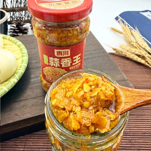 惠川蒜香王260g瓶装川味蒜香蒜蓉酱农家超辣剁椒酱拌饭拌面香辣酱 - 图3