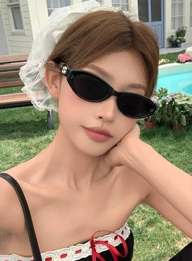 王安宇同款墨镜男款痞帅复古猫眼小框防紫外线近视太阳眼镜女大脸