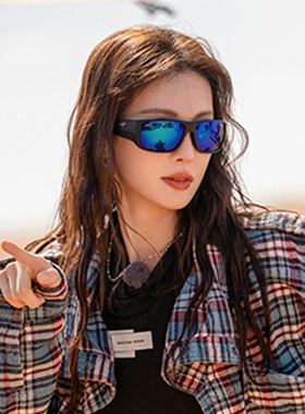 现在就出发金晨同款时尚炫彩遮阳墨镜女户外防晒偏光太阳眼镜男潮
