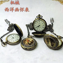 Imitation ancient Water Crystal Ball Machinery Old-fashioned Clockwork Watches watches and TV props Euro-style Western watches