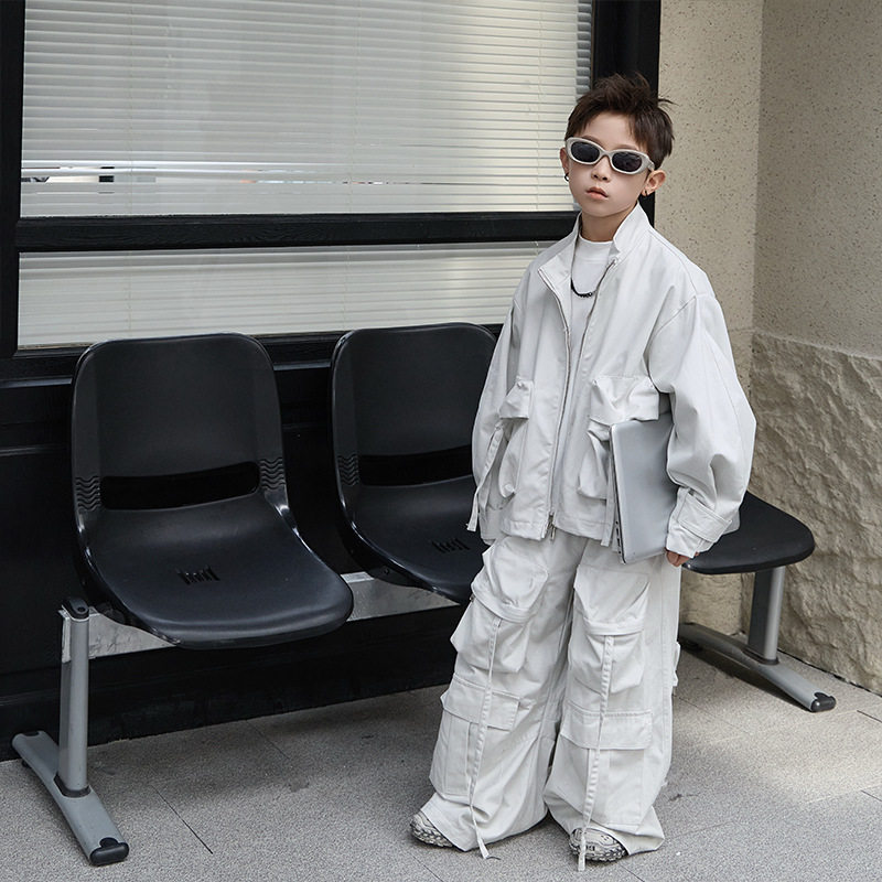 男童秋季新款潮酷工装套装童装儿童秋装潮牌美式外套宽松长裤子,淘宝优惠券,粉丝福利购,淘宝优惠卷