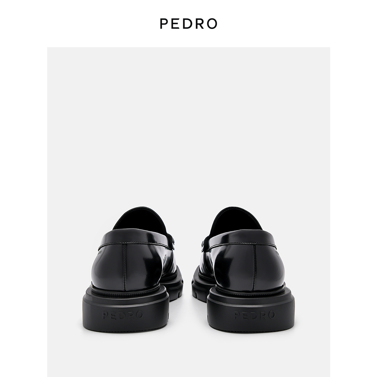 PEDRO牛皮乐福鞋24春季新品女士轻便厚底单鞋小皮鞋PW1-66600013 - 图1