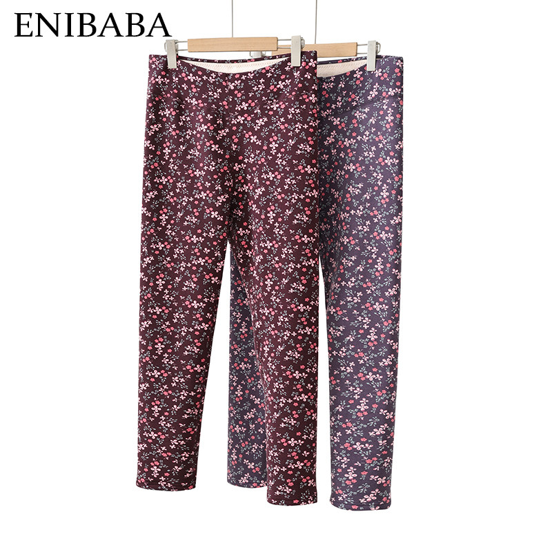 冬季女士老年大码碎花加绒加厚中老年保暖裤打底裤羊羔绒秋裤棉裤,淘宝优惠券,粉丝福利购,淘宝优惠卷