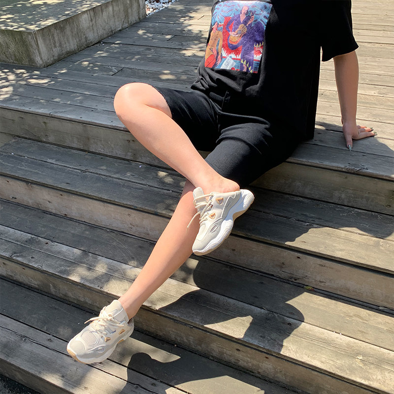 夏季黑色短裤胖mm紧身五分裤牛仔裤 婀妮芭芭牛仔裤