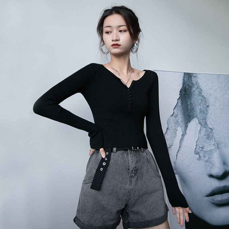 薄款针织打底衫2020新款百搭毛衣 乐镇毛针织衫