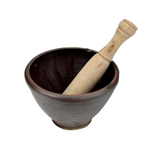 安仁抖辣椒钵擂钵擂茶家用土陶磨研器陶瓷捣辣椒捣蒜研磨钵磨米糊 - 图3