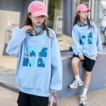 Girl Nets Red Sweatshirt Spring Autumn 2023 New Children Ocean Gas Junior High School Kids GirlsGirls Blouses 15