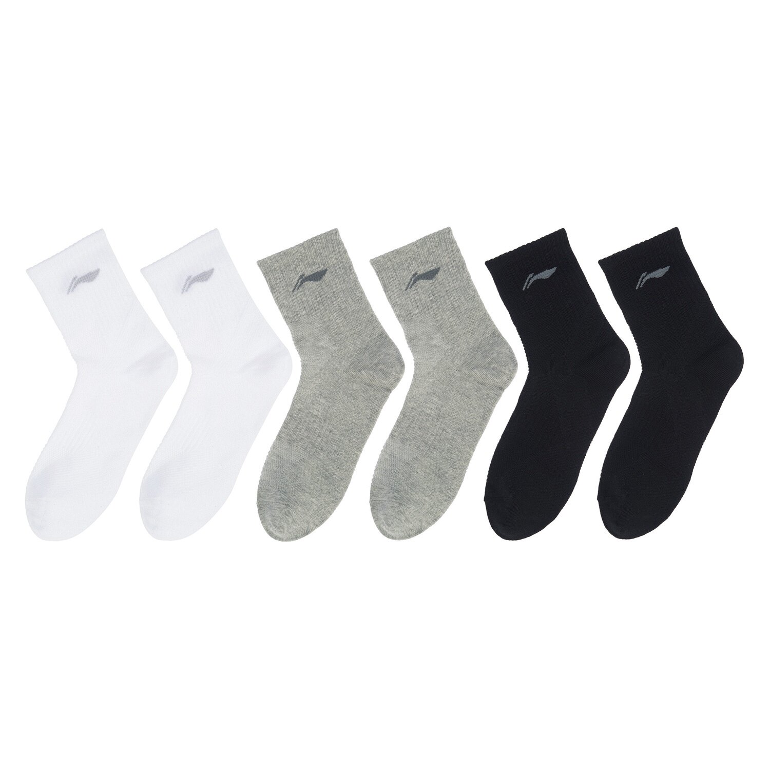 李宁袜子 专业健身系列 男女同款防嗅抗菌吸汗透气抗菌中长袜