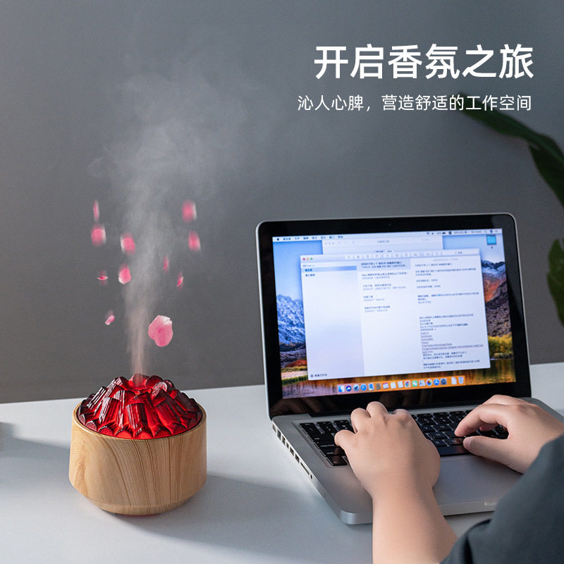 跨境爆品火焰香薰机USB加湿器家用静音加湿大雾量小型香薰机,淘宝优惠券,粉丝福利购,淘宝优惠卷