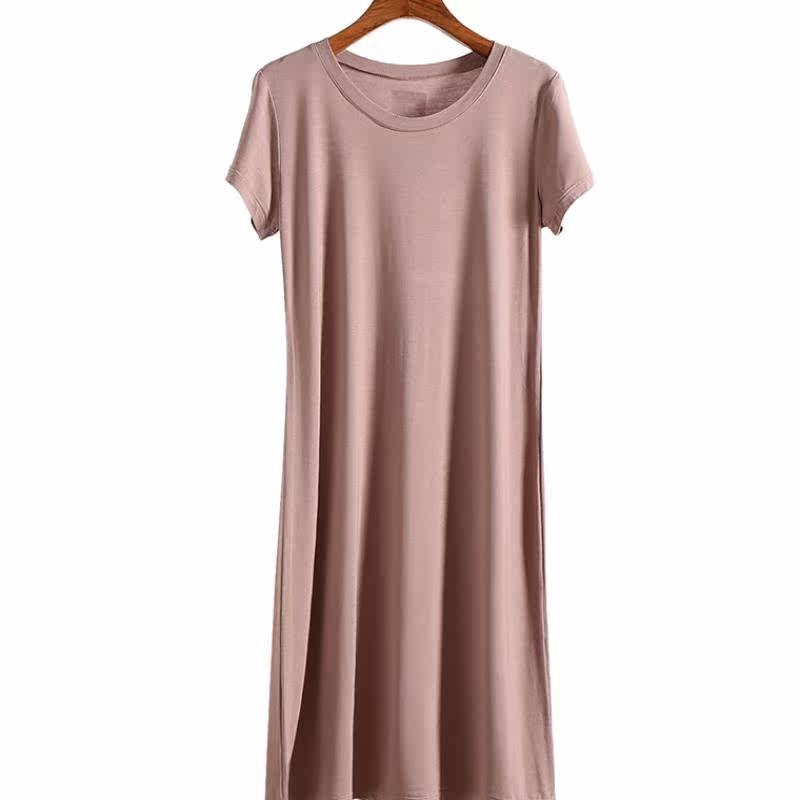 韩版女夏装短袖防晒背心条纹连衣裙 丁菲妮连衣裙