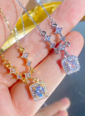 新鲜出炉小众轻奢镶钻锁骨链女