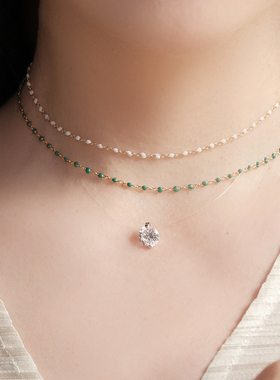 人鱼之泪925纯银项链锁骨链轻奢