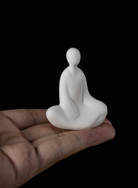 新中式禅意迷你小和尚车载摆件