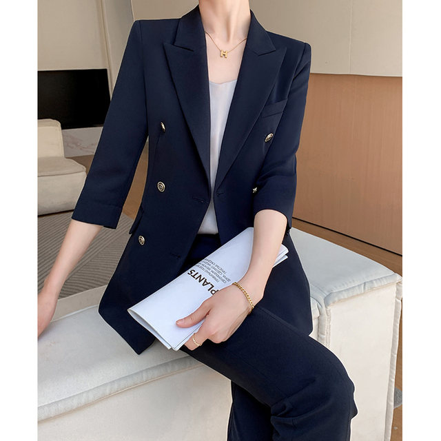Casual suit suit for women in summer thin professional high-end sense