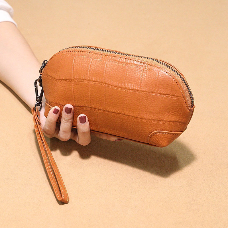 真皮大容量女士休闲轻便气质零钱包 草木生箱包女士包袋