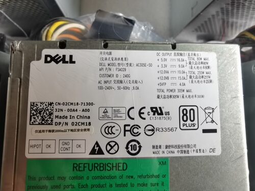 戴尔Dell 360MT 755MT AC305E-S0 L305P-00 163K4 2CM18 305W电源 - 图3