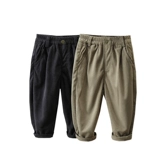 Осенние детские вельветовые бархатные штаны для мальчиков, коллекция 2023, в западном стиле