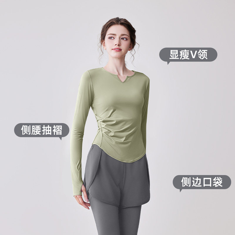 健身服上衣女2025新款高级感普拉提训练瑜伽服长袖晨跑步运动套装,淘宝优惠券,粉丝福利购,淘宝优惠卷