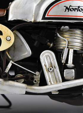 1962年诺顿500CC摩托车模型1:8 可配HT12寸兵人手办场景装饰摆件