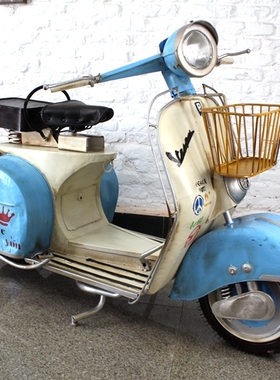 仿真复古怀旧风摆件摩托车模型