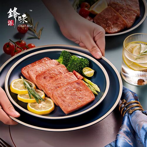 锋味派午餐肉黑猪即食火腿三明治专用单片独立包装儿童速食品 - 图2