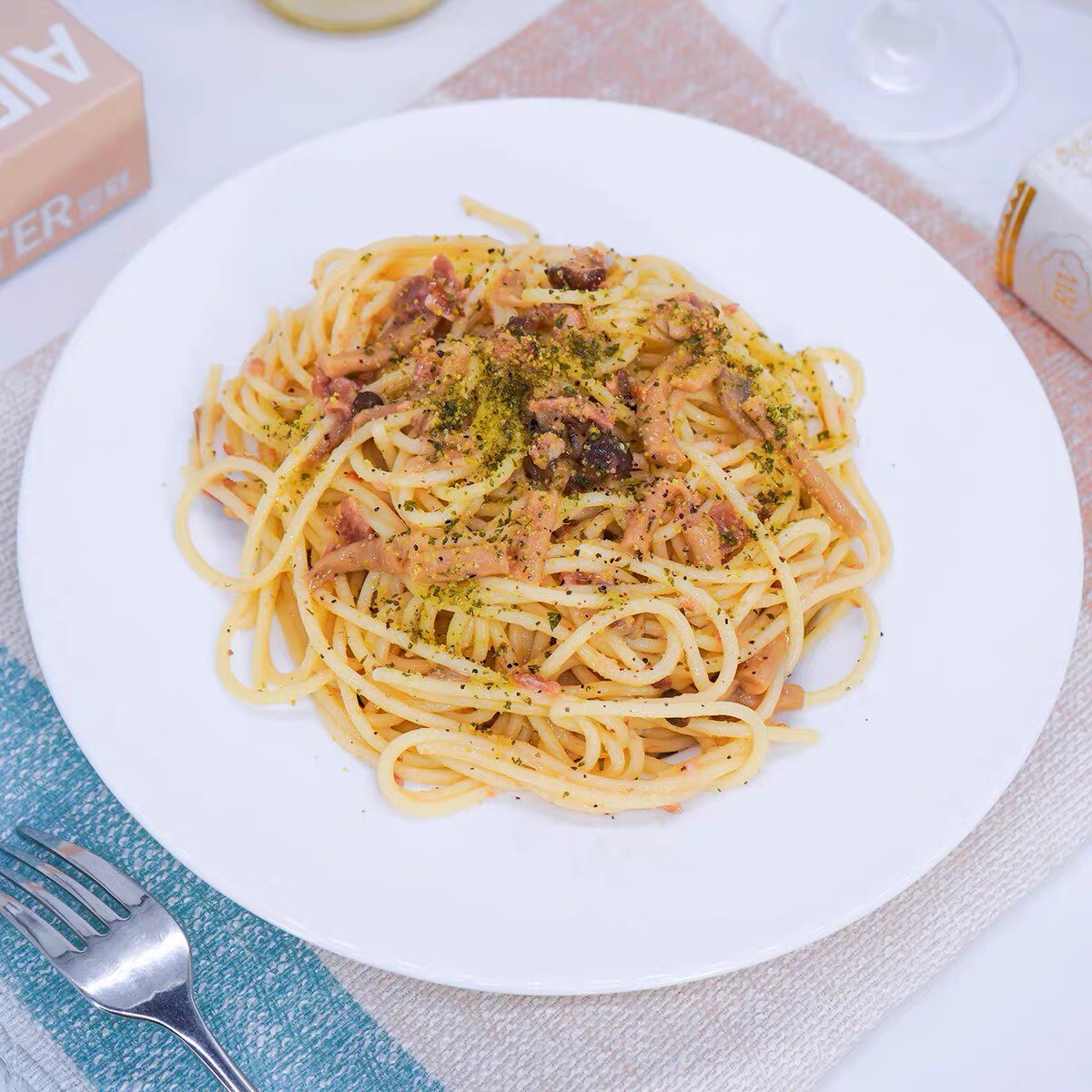 空刻意大利面经典番茄黑椒牛柳咖喱奶油速食意面常温装西餐厅西式 - 图0