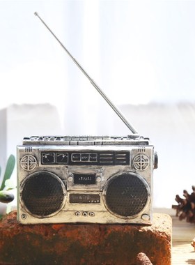 复古老式电视f收音机模型装饰摆件橱窗客厅酒柜餐厅摆设舞台道具