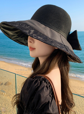 渔夫帽出游女夏季黑胶防晒