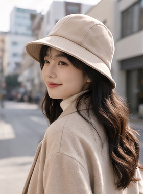 秋冬防晒显脸小英伦女渔夫帽