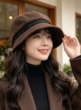 新款秋冬保暖大头围女盆帽