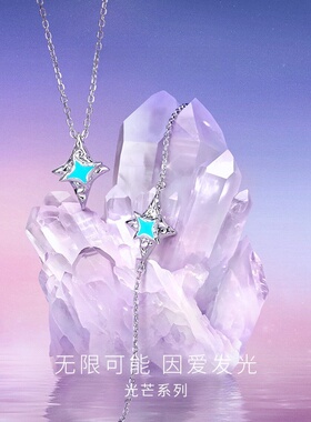 北极星S925纯银项链女轻奢锁骨链