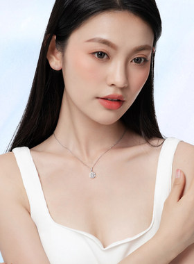 浪漫雪花S925纯银项链生日礼物