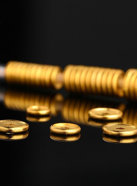 古法金车轮圆隔片文玩手串卡环