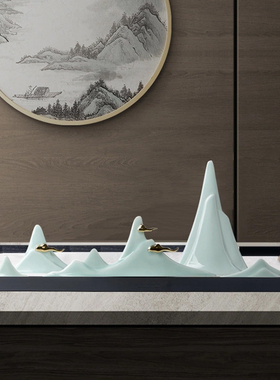 微景观书房新中式风茶室假山减龄