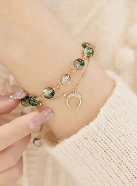 绿幽灵手链女潮流轻奢气质