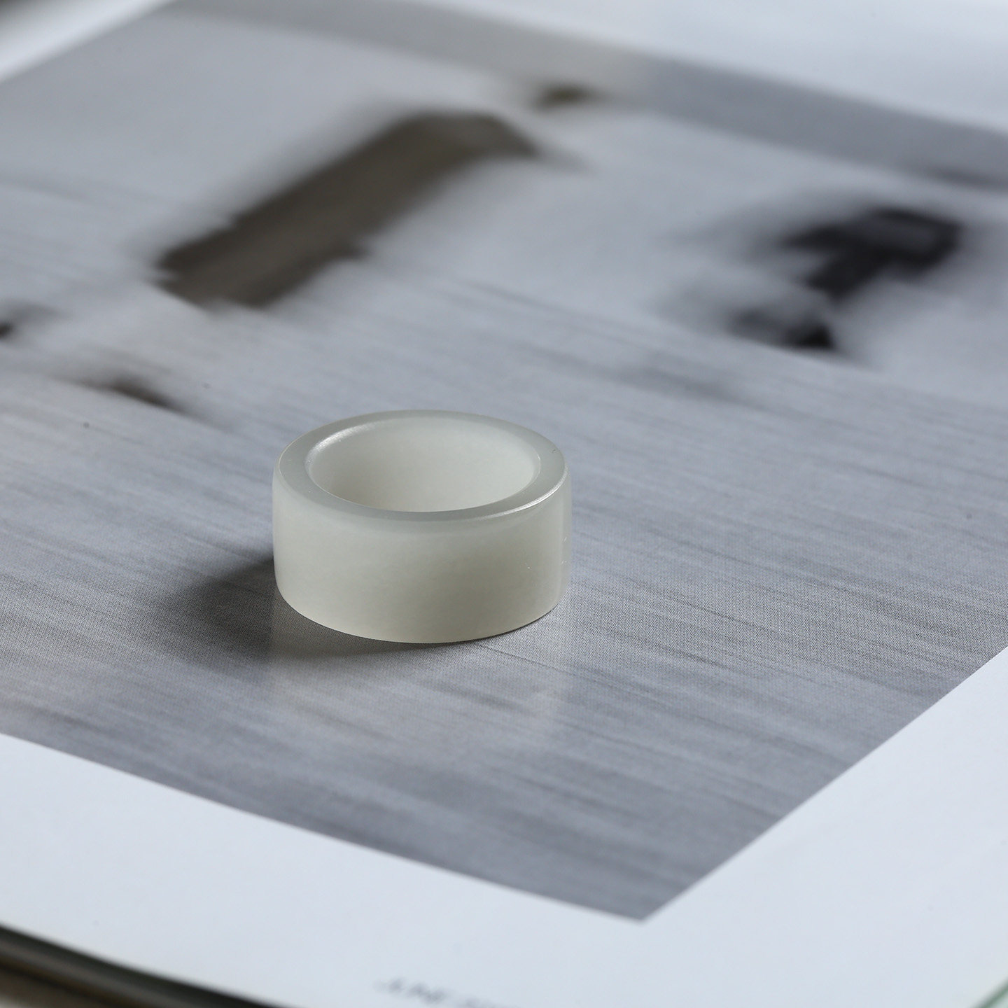 17号戒指 和田玉烟紫宽条直切款方口指环 扳指 5705,淘宝优惠券,粉丝福利购,淘宝优惠卷