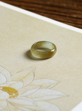 7号戒指 新疆和田玉糖料糖玉小尺码圆弧素圈指环 尾戒 2320